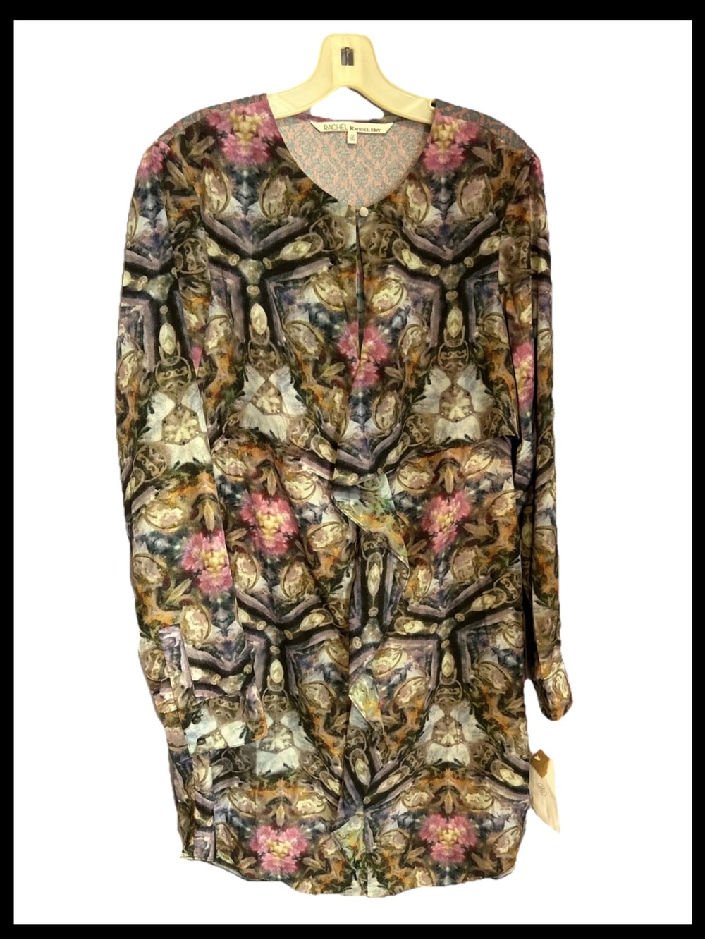 Rachel Roy Psychedelic Kaleidoscope Floral flowy soft Feel Dress Size 12 NWT